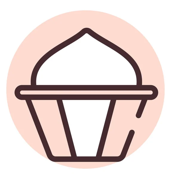Restaurant Muffin Illustration Vektor Auf Weißem Hintergrund — Stockvektor