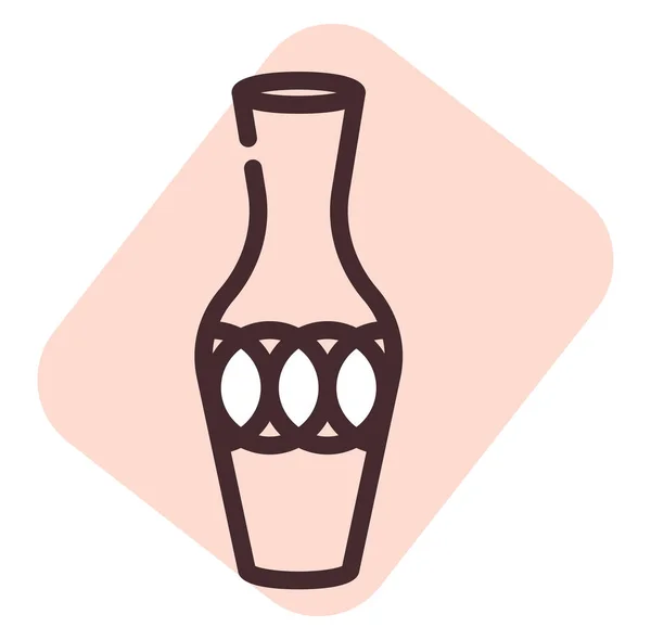 陶器装饰长花瓶 白色背景上的矢量 — 图库矢量图片