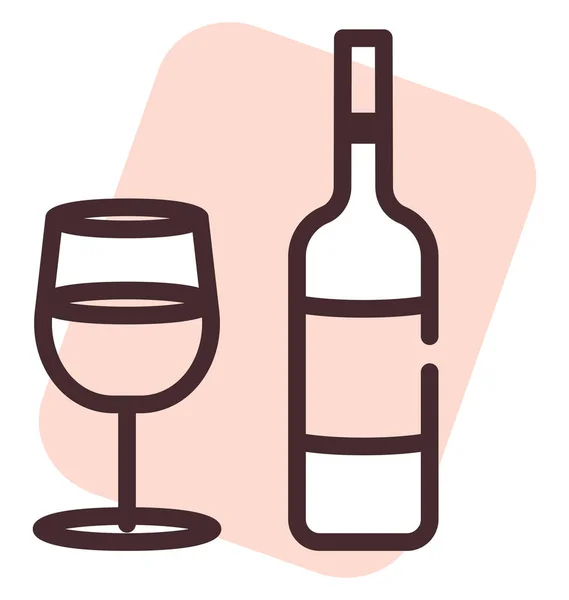 Vin Restaurant Illustration Vecteur Sur Fond Blanc — Image vectorielle