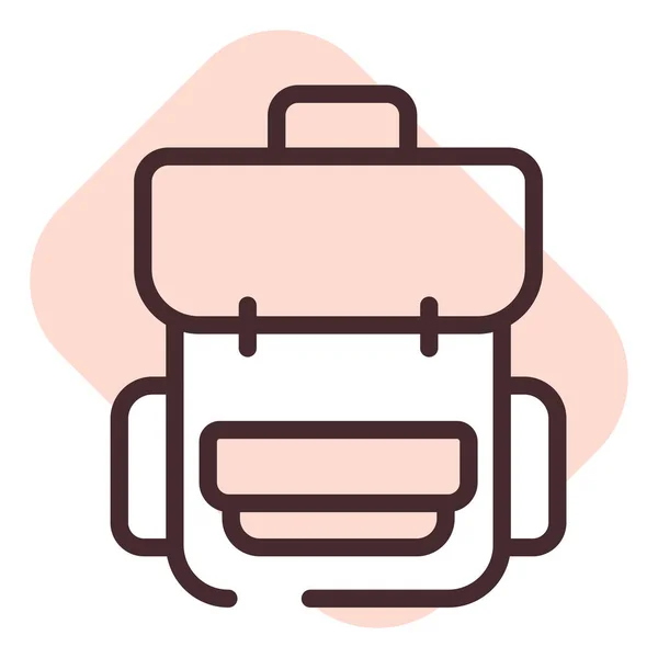 School Backpack Illustration Vector White Background — Stock Vector