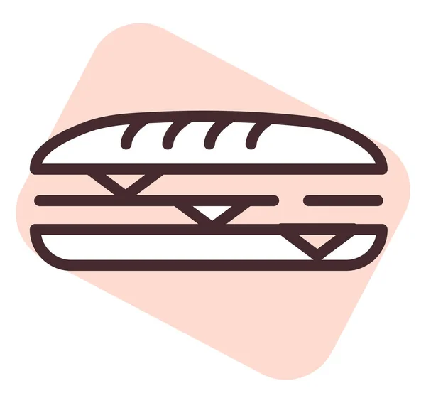 Restaurant Sandwich Illustration Vektor Auf Weißem Hintergrund — Stockvektor