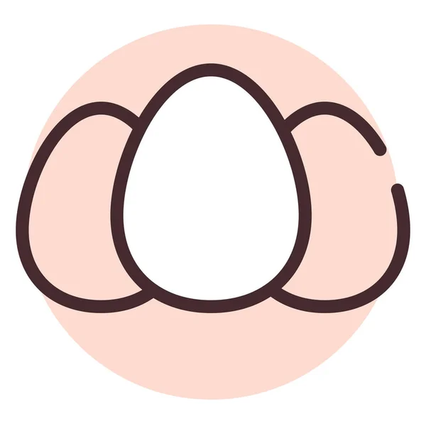 Αυγά Εστιατορίου Εικονογράφηση Διάνυσμα Λευκό Φόντο — Διανυσματικό Αρχείο