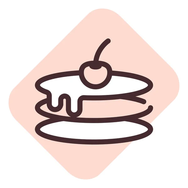 Pfannkuchen Restaurant Illustration Vektor Auf Weißem Hintergrund — Stockvektor