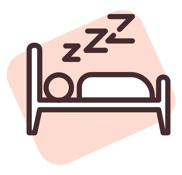 Schlafen Bett Illustration Vektor Auf Weißem Hintergrund — Stockvektor