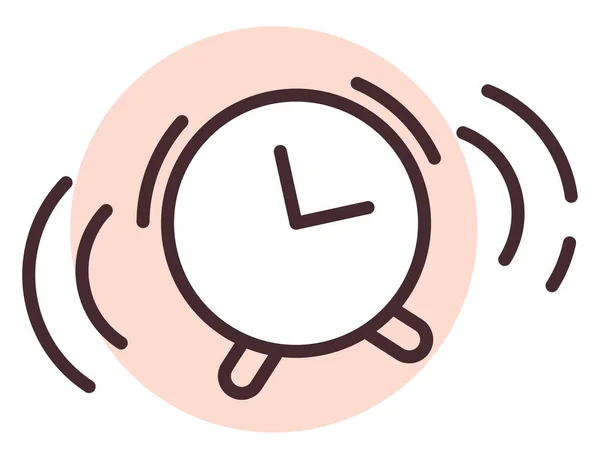 Reloj Despertador Ilustración Vector Sobre Fondo Blanco — Vector de stock