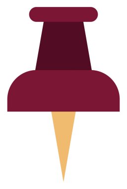 Kırmızı okul rozeti, illüstrasyon, beyaz arkaplandaki vektör.