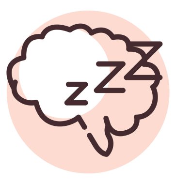 Rüya bulutu, illüstrasyon, beyaz arkaplan üzerindeki vektör.