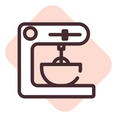 Restoran karıştırıcı, illüstrasyon, beyaz arkaplan üzerindeki vektör.