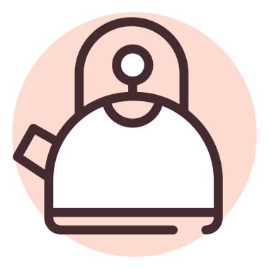 Restoran ısıtıcısı, illüstrasyon, beyaz arka planda vektör.