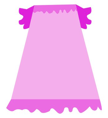 Leylak rengi elbise, illüstrasyon, beyaz arka planda vektör..