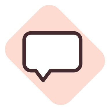 Sosyal medya yorumu, illüstrasyon, beyaz arkaplan üzerindeki vektör.