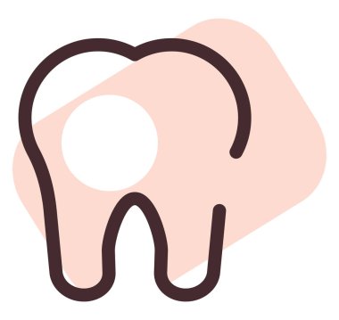 Sağlıklı diş, illüstrasyon, beyaz arkaplandaki vektör..