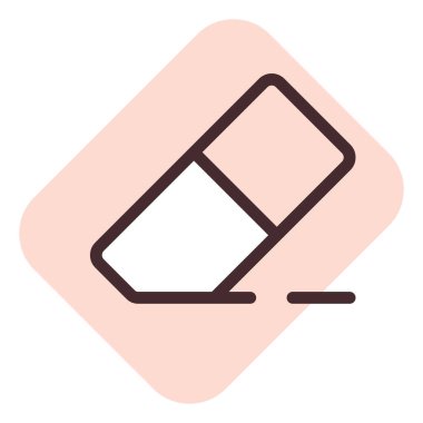 Kırtasiye silgisi, illüstrasyon, beyaz arkaplan üzerindeki vektör.