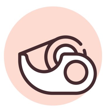 Kırtasiye bant çerçevesi, illüstrasyon, beyaz arkaplan üzerindeki vektör.