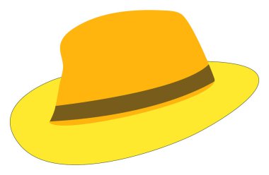 Yaz şapkası, illüstrasyon, beyaz arkaplandaki vektör.