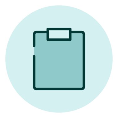 Beyaz arkaplana simge, illüstrasyon, vektör yapıştır.