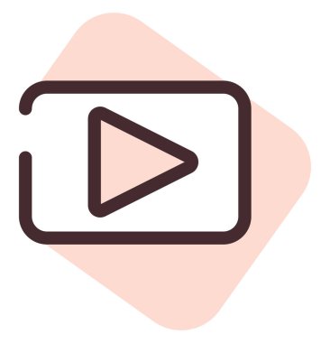 Youtube simgesi, illüstrasyon, beyaz arkaplan üzerindeki vektör.