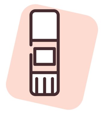 Kırtasiye yapıştırıcısı, illüstrasyon, beyaz arkaplan üzerindeki vektör.