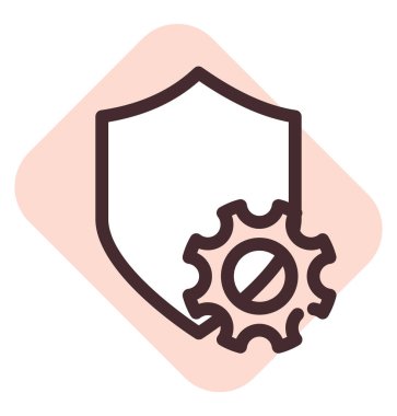 Sosyal medya güvenlik ayarları, illüstrasyon, beyaz arkaplan üzerindeki vektör.