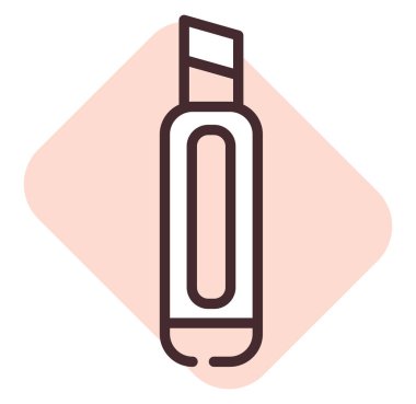 Kırtasiye kesici, illüstrasyon, beyaz arkaplan üzerindeki vektör.