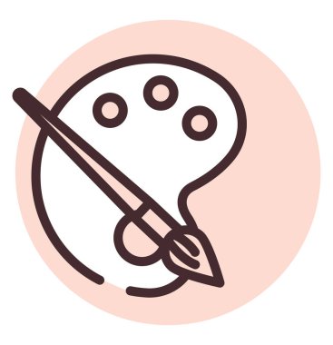 Kırtasiye boyası, illüstrasyon, beyaz arkaplan üzerindeki vektör..