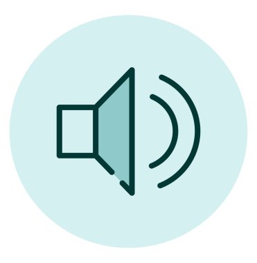 Simge üzerindeki ses, illüstrasyon, beyaz arkaplan üzerindeki vektör.