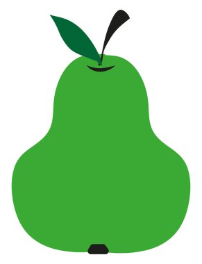 Yaz armudu, illüstrasyon, beyaz arkaplanda vektör.