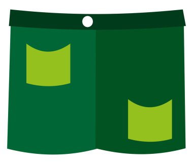 Yeşil şortlar, illüstrasyon, beyaz arkaplan üzerindeki vektör.