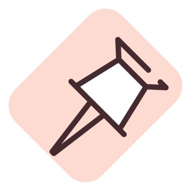 Kırtasiye iğnesi, illüstrasyon, beyaz arkaplan üzerindeki vektör.