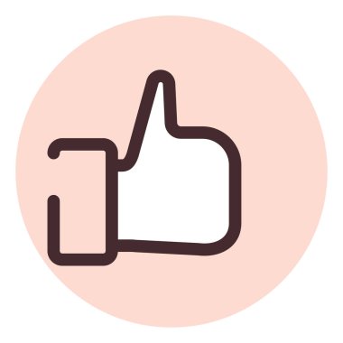 Başparmaklar yukarı, illüstrasyon, beyaz arkaplan üzerindeki vektör.