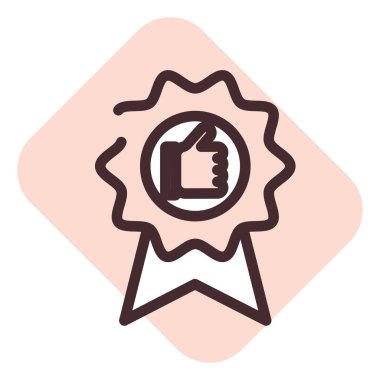 Sosyal medya ödülü, illüstrasyon, beyaz arkaplan üzerindeki vektör.