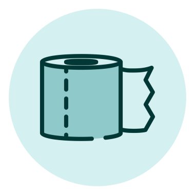 Kadın tuvalet kağıdı, illüstrasyon, beyaz arka planda vektör.