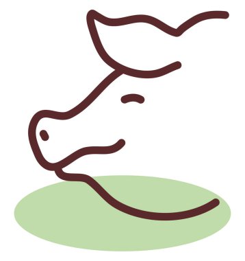 Büyük kahverengi domuz, illüstrasyon, beyaz arka planda vektör..