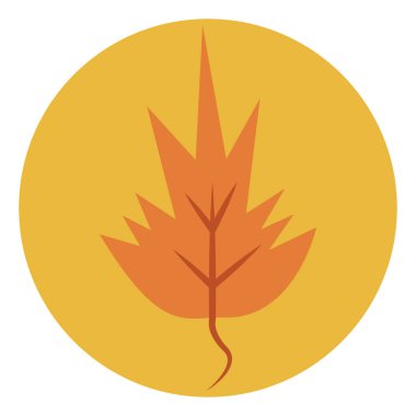 Kahverengi sonbahar yaprağı, illüstrasyon, beyaz arkaplanda vektör.