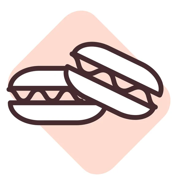 Restaurant Macaron Illustration Vektor Auf Weißem Hintergrund — Stockvektor