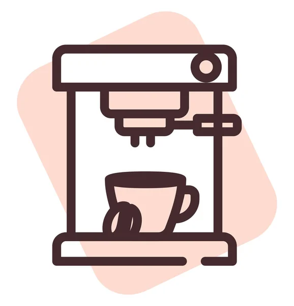 Restaurant Kaffeemaschine Illustration Vektor Auf Weißem Hintergrund — Stockvektor