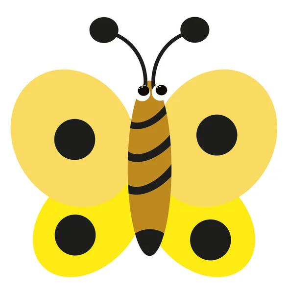 Yaz Kelebeği Illüstrasyon Beyaz Arka Planda Vektör — Stok Vektör