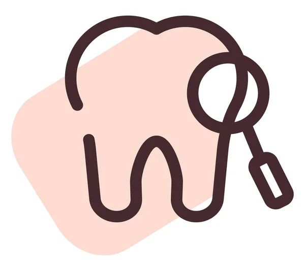 Tandenonderzoek Illustratie Vector Een Witte Achtergrond — Stockvector