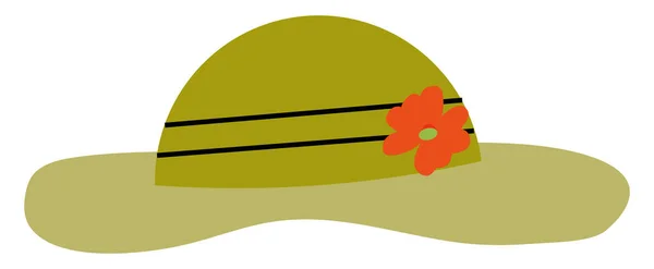 Sombrero Para Niñas Ilustración Vector Sobre Fondo Blanco — Vector de stock