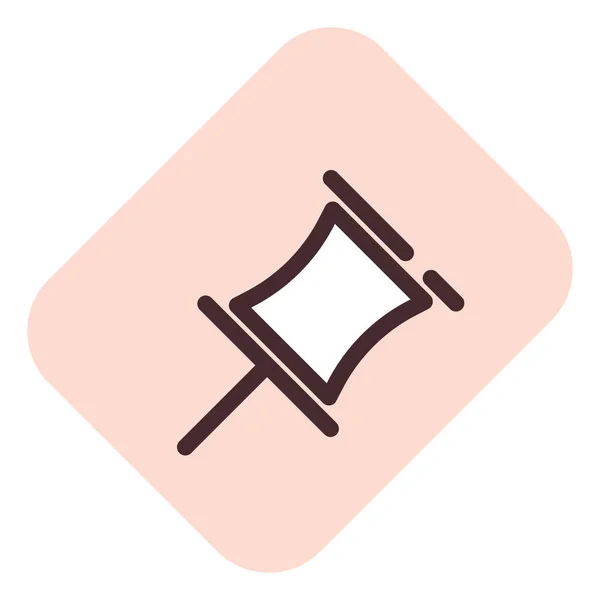 Pin Ikona Ilustrace Vektor Bílém Pozadí — Stockový vektor
