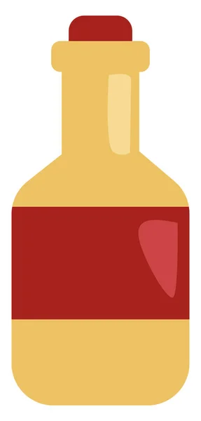 Botella Vino Ilustración Vector Sobre Fondo Blanco — Archivo Imágenes Vectoriales