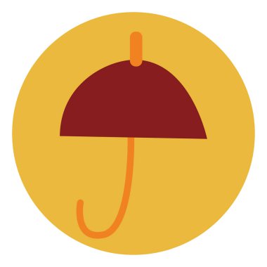 Kırmızı şemsiye, illüstrasyon, beyaz arkaplan üzerindeki vektör.