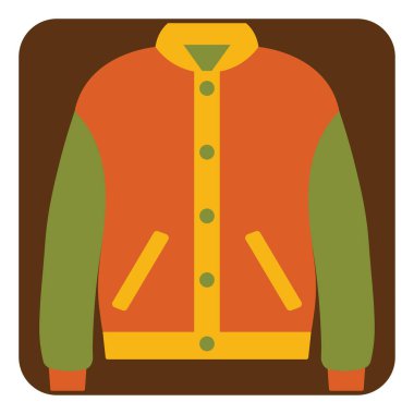 Hafif sonbahar ceketi, illüstrasyon, beyaz arkaplanda vektör.