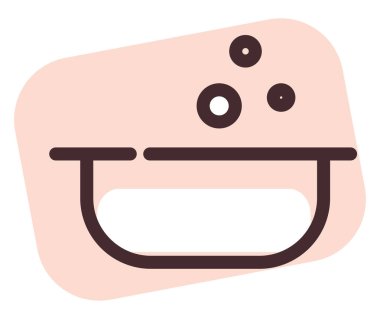 Bebek küveti, illüstrasyon, beyaz arka planda vektör..