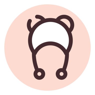 Bebek şapkası, illüstrasyon, beyaz arkaplandaki vektör.