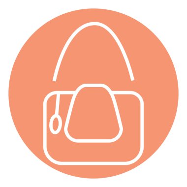 Turuncu çanta, illüstrasyon, beyaz arkaplanda vektör.