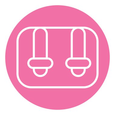 Pembe okul çantası, illüstrasyon, beyaz arka planda vektör..