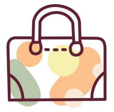 Kadın çantası, illüstrasyon, beyaz arka planda vektör..