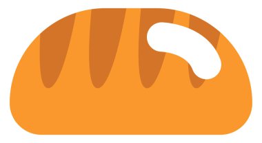 Fırın ekmeği, illüstrasyon, beyaz arkaplan üzerindeki vektör.