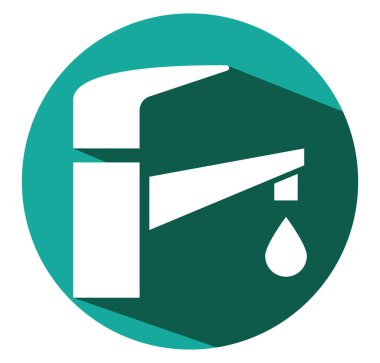 Banyo musluğu, illüstrasyon, beyaz arka planda vektör..